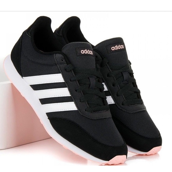 adidas | Shoes | Adidas V Racer 2 Pink Sole Black Sz 0 | Poshmark